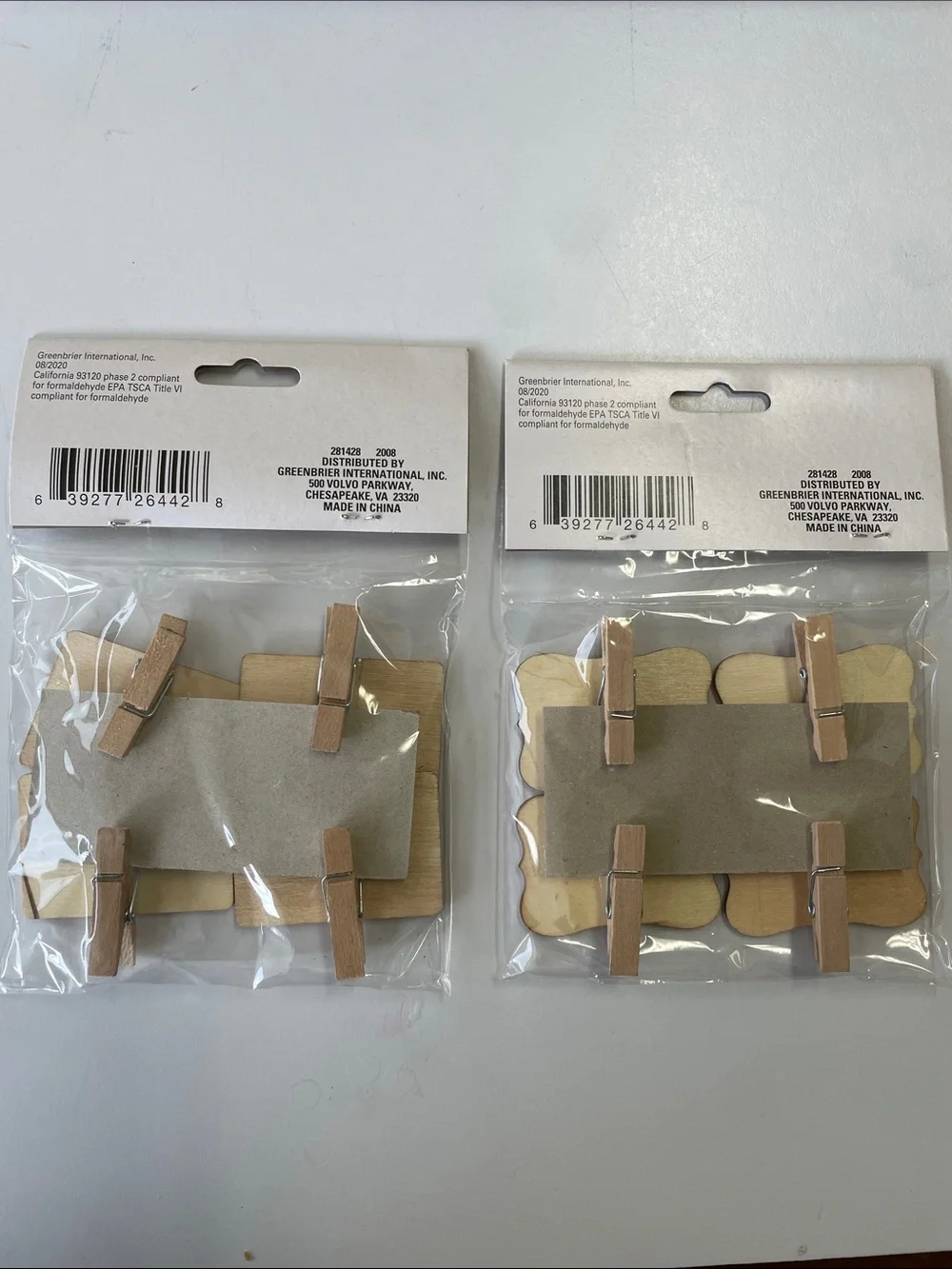 Crafter's Square Chalkboard Tag Clothespins 2-pack*